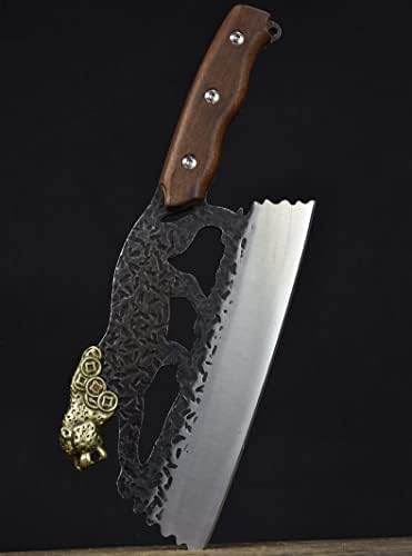 בשר קופיץ סכין, בעבודת יד מזויף מטבח סיני שף סכין בשר קופיץ טבח חד צורני ירקות סכיני חותך בישול כלים