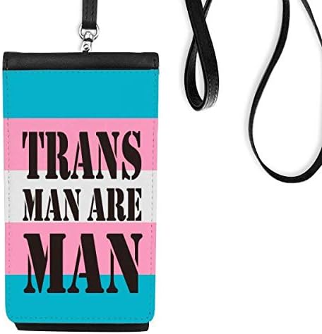 Trans Man תומך בטרנסג'נדרים ארנק טלפון ארנק תלייה נייד כיס שחור