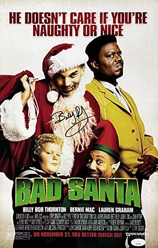 בילי בוב ת'ורנטון חתם על 11x17 פוסטר סרט סנטה רעים צילום JSA