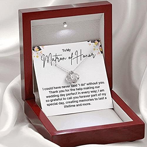 הודעה כרטיס תכשיטים, בעבודת יד שרשרת - אישית מתנה אהבת קשר שרשרת, מטרונית של כבוד מתנה, תודה לך על