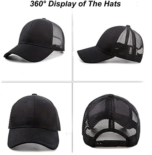 ELFCOOL 4 חבילה יוניסקס ריק בייסבול כובע גב גב בייסבול כובעי כובעי משאית כובע רשת מתכווננת כובעי Snapback לגברים