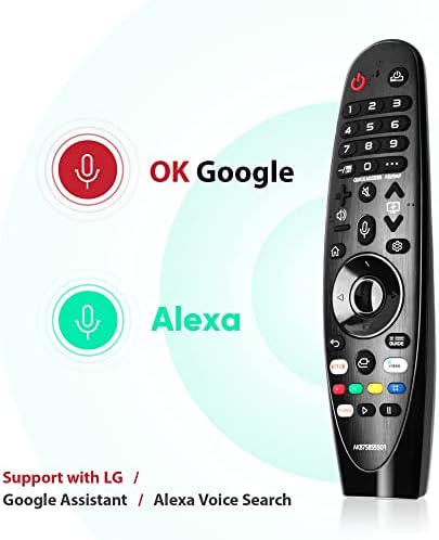 שלט רחוק אוניברסלי לקול של LG Magic Remote, תואם לדגמי LG רבים, עם פונקציית מצביע עכבר, נטפליקס וכיוון מקשים חמים