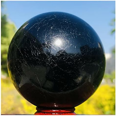 טבע טבעי שחור שחור טורמלין אבן קריסטל אנגלית אנרגיה אנרגיה כדור רייקי ריפוי ריפוי קישוט חדר מתנה בודדינג