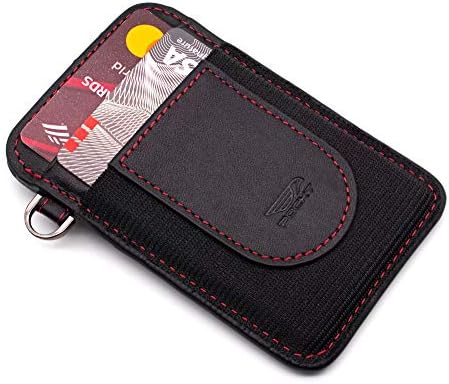 כיס כרטיס מחזיק ארנק עבור גברים ונשים-דק מינימליסטי קדמי כיס ארנק אלסטי אשראי כרטיס בעל אמיתי עור חסימת