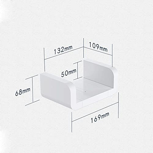 Sdewfg קיר צף מדפים תלויים לבן U מעוצב למארגן תצוגת אמבטיה רכוב על מיטה מעונות מיטה מדפים פינתיים