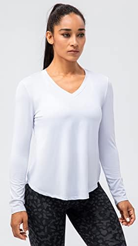 חולצות אתלטיות של Lavento Women's V-Neck חולצות אתלטיות ארוכות