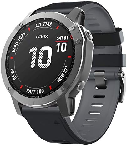 Notocity תואם את רצועת השעון של Fenix ​​6x Watchbands Silicone Sport Sport Strap עבור Fenix ​​5x/5x Plus/Fenix