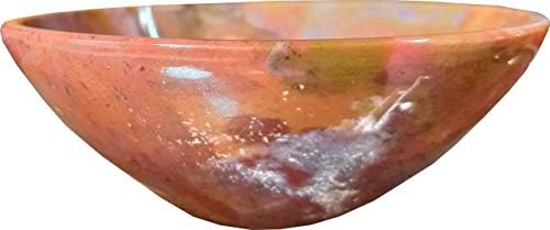 Aldomin® אבן דם אנרגטית טבעית עם סמל צ'אקרה קערת קריסטל ריפוי