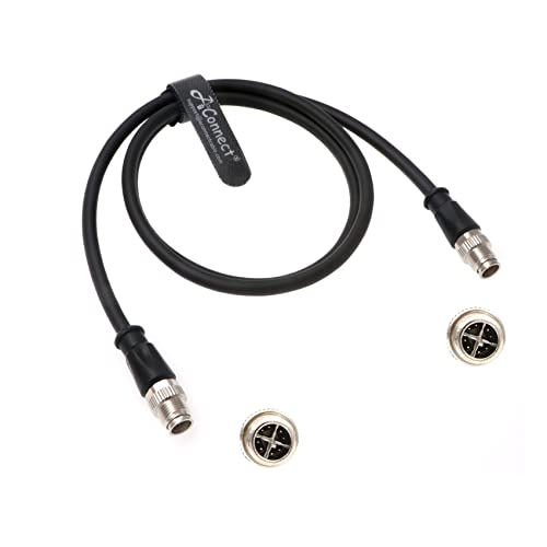 M12-X-Code Ethernet-Cable למצלמה תעשייתית של קוגנקס M12 X-Code 8pin זכר עד 8 פין מוגן על חוט