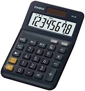 CASIO MS-8E מחשבון שולחני שולחן עבודה 8 ספרות המרת מטבע רגליים גומי כפתור תיקון מהיר כפתור סולארי/סוללה