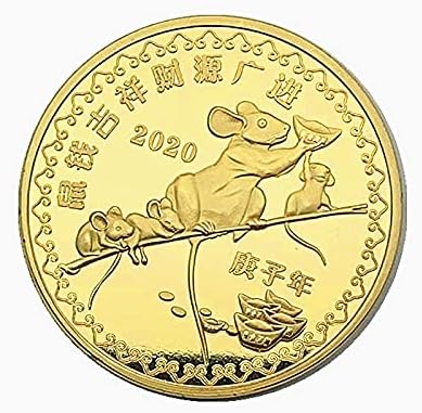 Cryptocurrency 2020 Gengzi שנת Gengzi של מטבע הזיכרון מצופה גלגל המזלות המטבע המנצח מטבע מזל מטבע
