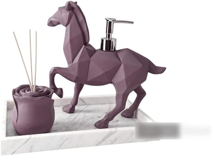 מתקן קרם מתקן סבון שרף סוס, דוב משאבת סבון בעלי חיים חמוד משטחי שולחן מקלחת ג'ל מתקן חדר אמבטיה 3 חלקים