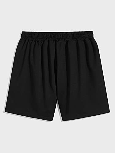 מכנסיים קצרים של רומו גברים גרפיקה מכנסיים קצרים מכנסיים חדר כושר אתלטי עם כיס עם כיס