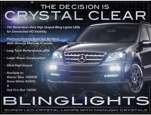 Blinglights מותג כחול LED אורות ערפל תואמים לשנת 2010 2011 מרצדס E350 קופה W212 E 350