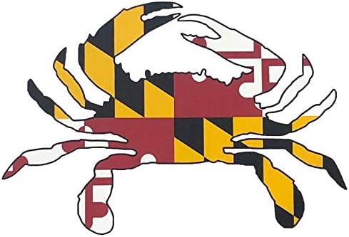 Maryland Crab State Flag מדבק - מדבקה מדבקה ויניל אוטומטית - 4x6 מדבקה מדבקות ויניל כל מזג האוויר