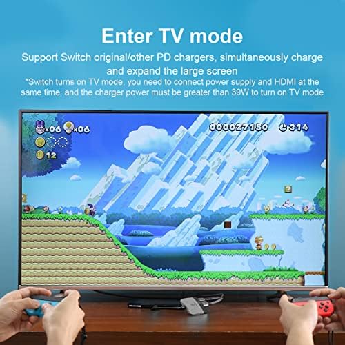 החלף עגינה עבור Nintendo Switch OLED, Hagibis נייד טלוויזיה טעינה תחנת עגינה עם HDMI ו- USB 3.0