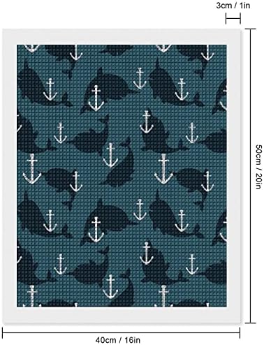 עוגן ולווייתנים דקורטיבי יהלומי ציור ערכות מצחיק 5 ד עשה זאת בעצמך מלא תרגיל יהלומי נקודות ציורי
