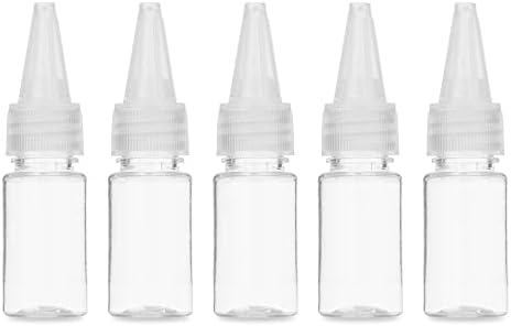 סחוט בקבוקי פלסטיק ריקים, בקבוקים הניתנים למילוי מחדש לצבע שמן דבק נוזלי מתקן נוזלים עם מכסה עליון טוויסט, בקבוקי