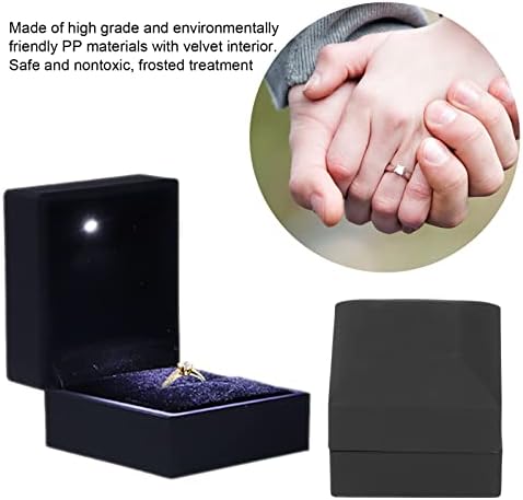 קופסת תכשיטים עם עגיל אלגנטי עם אור לד עשוי מחומר עמ ' ידידותי לסביבה קומפקטי וחיסכון במקום