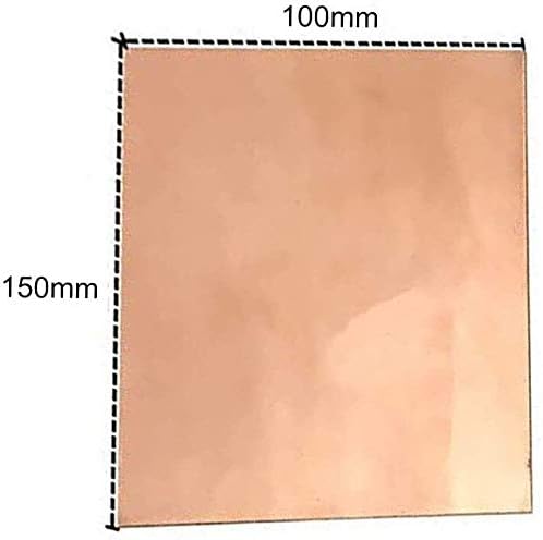 נייר נייר נחושת של נייר נחושת מתכת של מתכת גיליון מתכת נחושת מתאים לריתוך וברז 100 ממ x 150 ממ,