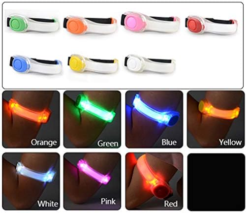 Lioobo 2PCS LED זרוע נדלקת צמיד בטיחות צמיד בטיחות לילה לריצה לרכיבה על אופניים לרכיבה על אופניים ספורט