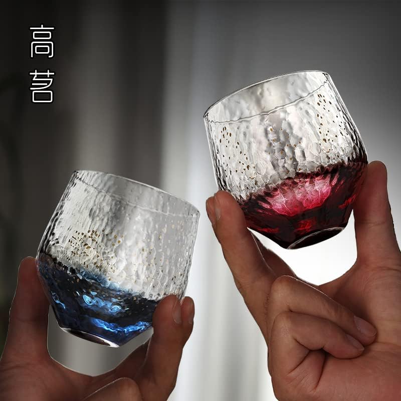 פאה לניקד כוס מים בסגנון יפני, כוס שמיים כוכבים, כוס תה של דפוס פטיש, כוס יין זכוכית קריסטל, אוקיינוס ​​יפני 日式
