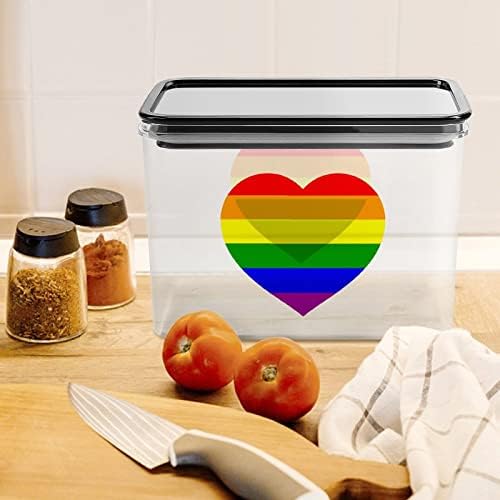 להטב גאווה דגל אחסון קופסא פלסטיק מזון ארגונית מיכל מיכלי עם מכסה למטבח