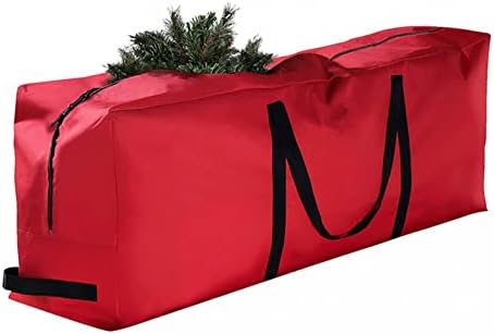 קוקינו גדול עץ חג המולד אחסון תיק עם עמיד מחוזק ידיות & מגבר; כפול רוכסן מלאכותי מפורק עצי מדמיע הוכחת