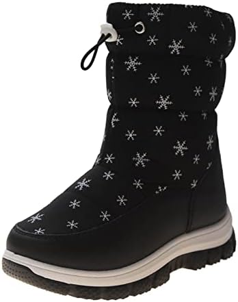 אופנה חורף ילדי שלג מגפי בנים ובנות עבה סוליות החלקה ועמיד למים עליון אמצע אדום פעוט נעליים