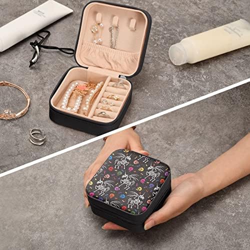 גולגולת UMIRIKO גולגולת קופסת תכשיטים קטנים גותיים, מארז תכשיטים ניידים לטיולים לטבעת, תליון,