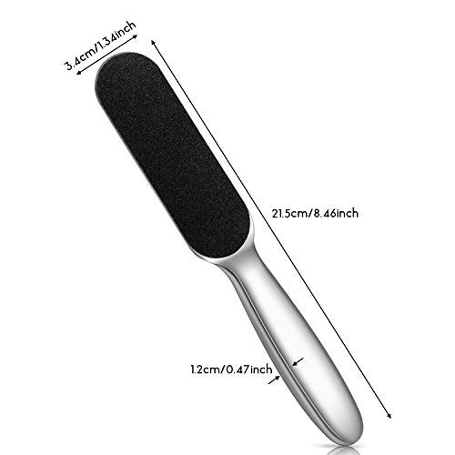 2 חתיכות פדיקור קובץ כף רגל מסיר מסיר כף רגל נירוסטה רגליים צרצור עם 20 להחלפה גס/בסדר כפול צד