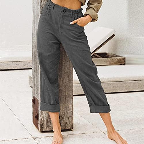 מכנסי טרניעה של Xiloccer Pants מכנסיים מכנסיים טקטיים לנשים מכנסי נשים לעבודה מכנסי פשתן כותנה מכנסי