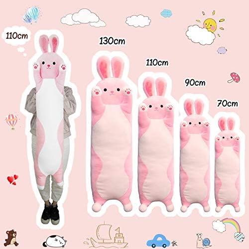 Muziri Kinokoo Clush Pillow כרית ארנב כרית מחבקת בובה צעצוע ממולא ארנב ארוך ארוך ארנב ארנב מבעלי חיים מלאי