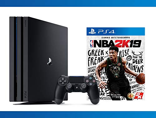 PlayStation 4 Pro 1 TB + NBA 2K19 + NBA 2K17 צרור