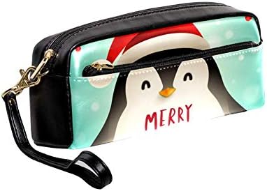 חג המולד חמוד פינגווין וחורף ציפור נייד פאוץ עור מפוצל בית ספר עט מקרה נייח עיפרון שקיות מים הוכחת