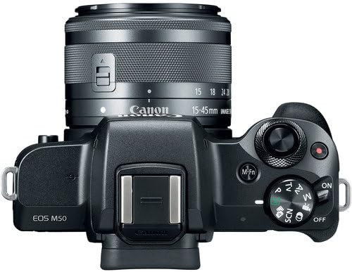Canon EOS M50 Vlogging Digital Wlogging מצלמה דיגיטלית עם עדשת 15-45 ממ + שקית מצלמה + כרטיס זיכרון 64