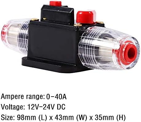 Ymhtd 40a איפוס נתיך 20-150 אמפר מקוון מפסק איפוס מחזיק נתיך עבור רכב אודיו מהפך סירות ימיות החלף נתיכים 12v-24V