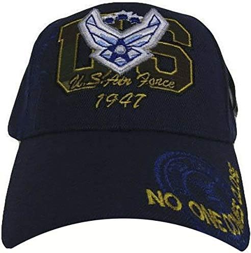 כנפי חיל האוויר 1947 צל רקום כובע סגנון בייסבול כחול כהה