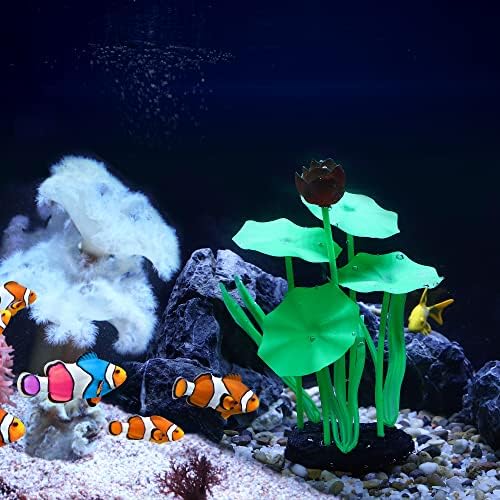 סימולציה של אקווריום של Crocoste אלמוגים לוטוס, סיליקון פלורסנט אלמוגים קישוט