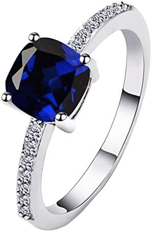 טבעות לנשים מעודן מינימליסטי יהלומים גיאומטרי צד כיכר טבעת גבירותיי תכשיטי מתנה טובה לחברה, החבר, משפחה