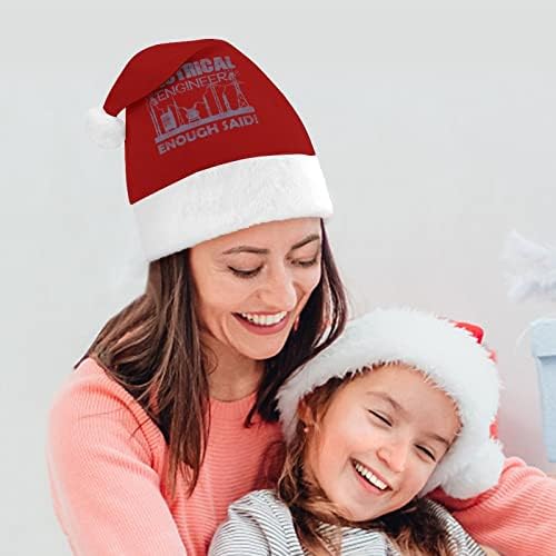 מהנדס חשמל קטיפה חג המולד כובע שובב ונחמד סנטה כובעי עם קטיפה ברים ונוחות אוניית חג המולד קישוט