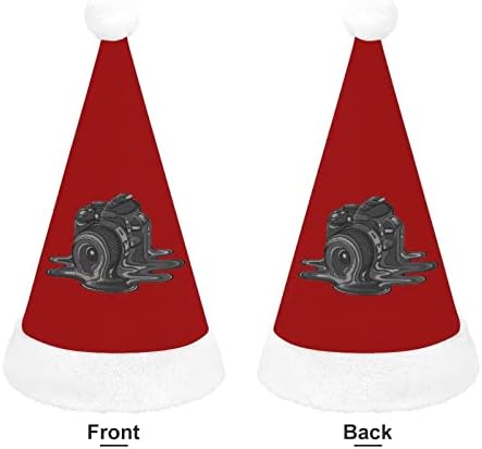 מצלמה להמיס קטיפה חג המולד כובע שובב ונחמד סנטה כובעי עם קטיפה ברים ונוחות אוניית חג המולד קישוט