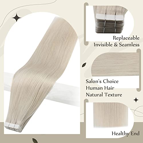 ברק מלא 2 חבילות כולל 150 גרם 14 אינץ לבן בלונד קלטת בתוספות שיער רמי שיער טבעי + ערב שיער הרחבות אמיתי שיער טבעי