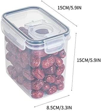 פלסטיק מזון מכולות עם מכסים, לשימוש חוזר מזון אחסון מכולות למטבח ארגון יבש מזון שקוף פלסטיק אחסון טנק