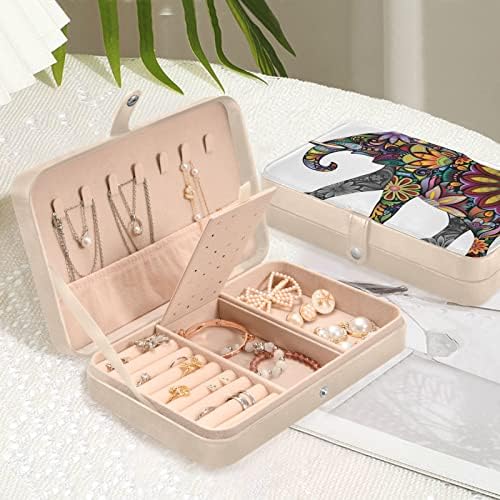 Innewgogo פיל קופסא תכשיטים קטנים מארגן תכשיטים עור PU צמיד טיולים ארגון אחסון קופסאות לשרשרת