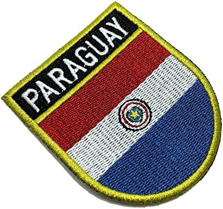 BP0047ET01 דגל פרגוואי טלאי רקום לאדים, קימונו, אופני אפוד, ברזל או תפור