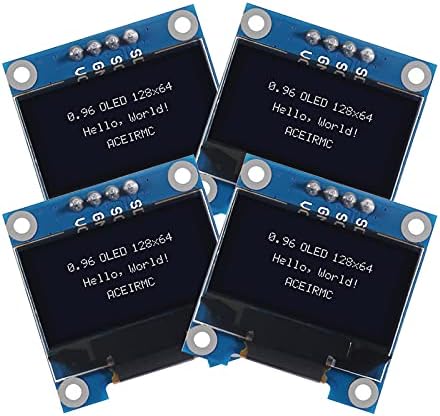 Aceirmc 4PCs 0.96 אינץ 'מודול OLED 12864 128x64 SSD1315 Driver IIC I2C