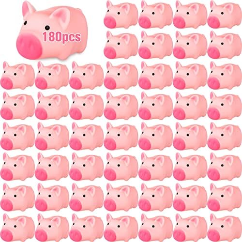 180 יח 'גומי חזיר בתפזורת מיני חזירים חזירים ורודים קטנים חמודים צעצועים אמבטיה אמבטיה צעצוע