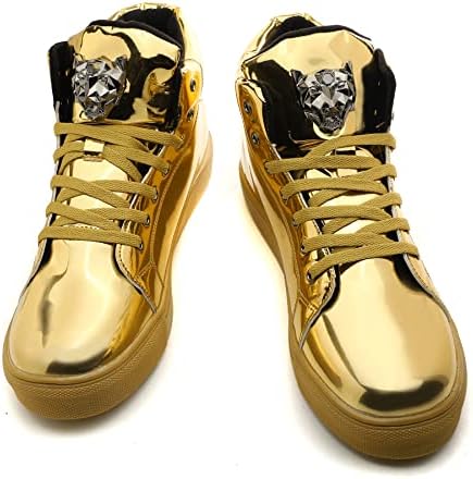 Sneabers Sneakers של IGXX Punk Celeds Loots לגברים מסמרת מתכת גבוהה עם נעלי כדורסל גבוהות גבוהות ביותר