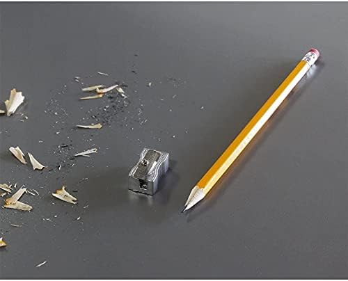 מחדד עיפרון מתכת של 24 ספירות מתכת - מחדד סגסוגת אלומיניום ידנית, מחדד מיני כף יד, כסף 1 x 0.3 x 0.5 אינץ '